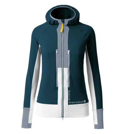 Martini Sportswear - HILLCLIMB Midlayer Jacket W - Strati intermedi in poseidon-white-moon - vista frontale - Donna