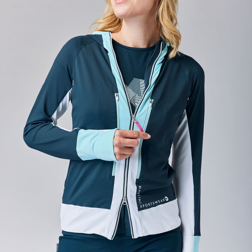 Martini Sportswear - HILLCLIMB Midlayer Jacket W - Midlayers in mosstone-white-greenery - Detail 1 - Women