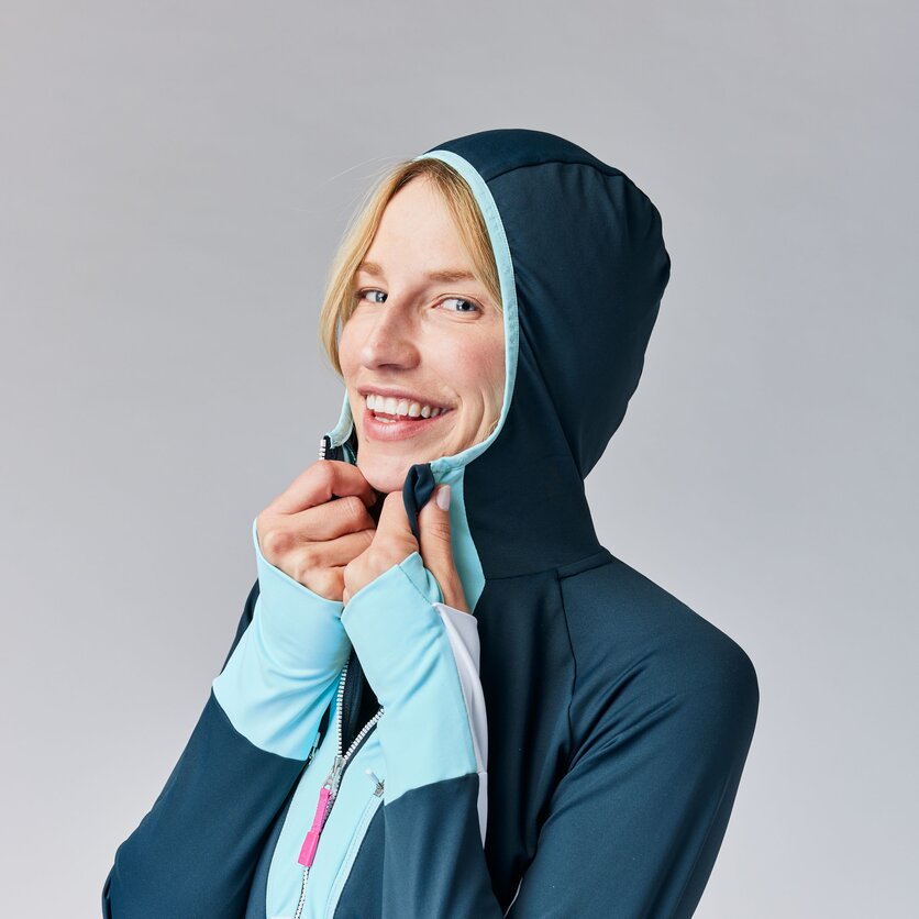 Martini Sportswear - HILLCLIMB Midlayer Jacket W - Midlayers in mosstone-white-greenery - Detail 4 - Women