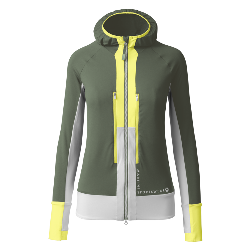 Martini Sportswear - HILLCLIMB Midlayer Jacket W - Midlayers in mosstone-white-greenery - product.alttext.Vorderansicht - Damen