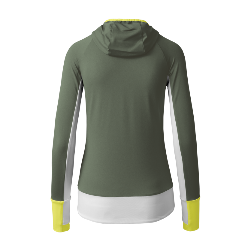 Martini Sportswear - HILLCLIMB Midlayer Jacket W - Midlayers in mosstone-white-greenery - product.alttext.Rückansicht - Damen