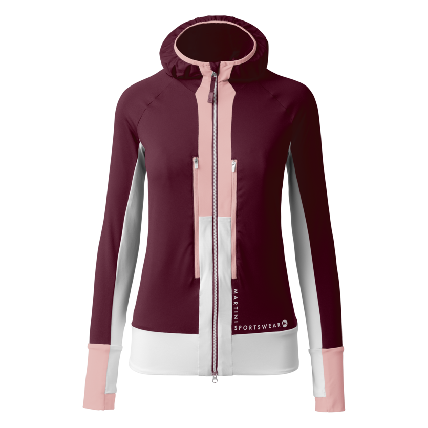 Martini Sportswear - HILLCLIMB Midlayer Jacket W - Midlayers in fairy tale-white-wild rose - front view - Women