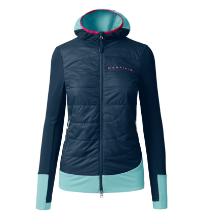 Martini Sportswear - VIA Hybrid Jacket Primaloft® Gold W - Hybrid jackets in true navy-skylight - front view - Women