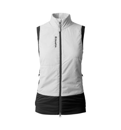 Martini Sportswear - ALPMATE Hybrid Vest G-Loft® W - Outdoor vests in white-black - front view - Women