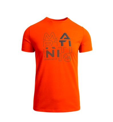 Martini Sportswear - BEST MATE - T-Shirts in Bright Orange-Grey - front view - Men