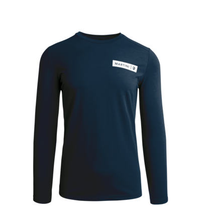 Martini Sportswear - STONECROP - Longsleeves in Dark Blue-White - front view - Men