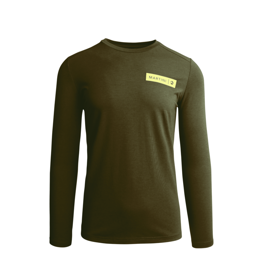 Martini Sportswear - STONECROP - Langarmshirts in olive-wild lime - Vorderansicht - Herren