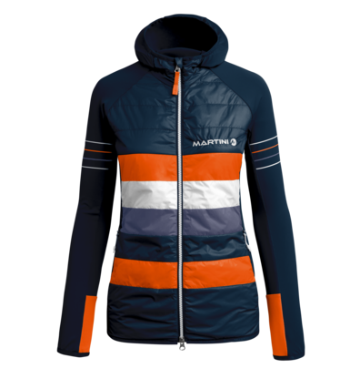 Martini Sportswear - VENTURE - Hybridjacken in Dunkelblau-Orange - Vorderansicht - Damen