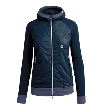 Martini Sportswear - ALPINE CROSS - Hybrid Jackets in Dark Blue-Denim blue - front view - Women