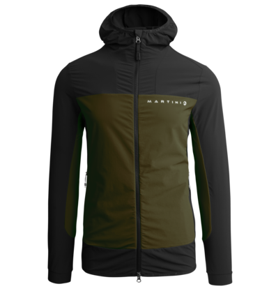 Martini Sportswear - TRAILBLAZER - Strati intermedi in Verde oliva-Nero - vista frontale - Uomo