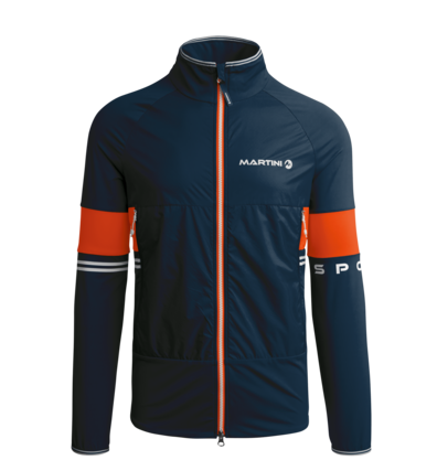 Martini Sportswear - FULL SPEED - Hybridjacken in Dunkelblau-Orange - Vorderansicht - Herren