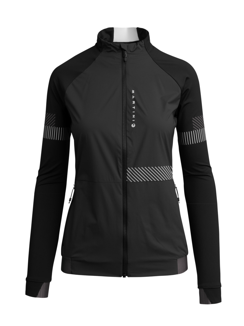 Martini Sportswear - ANTENNA - Hybrid jackets in black-steel-white - front view - Women
