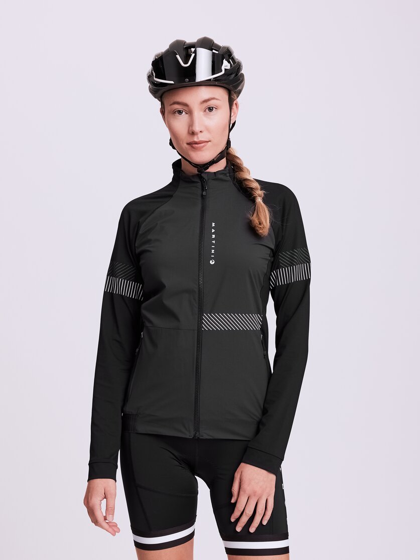 Martini Sportswear - ANTENNA - Hybrid jackets in black-steel-white - front view model - Women