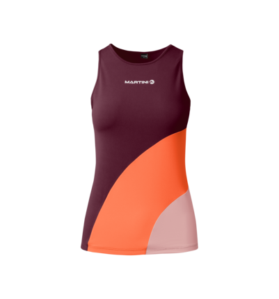 Martini Sportswear - ALPMATE Sleeveless Shirt Dynamic W - Tops in true navy-mango-wild rose - front view - Women