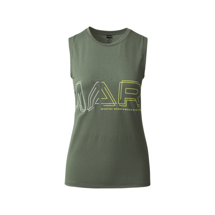 Martini Sportswear - FIRSTLIGHT Sleeveless Shirt Dynamic W - Tops in mosstone - product.alttext.Vorderansicht - Damen