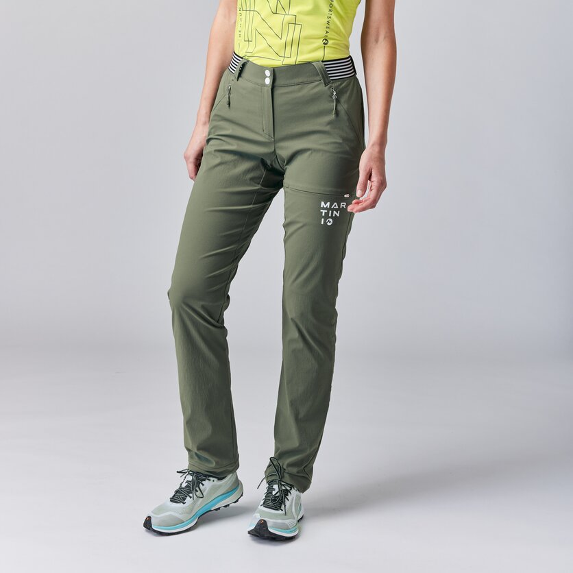 Martini Sportswear - HIGHVENTURE Pants W - Pantaloni lunghi in mosstone - vista laterale modello - Donna