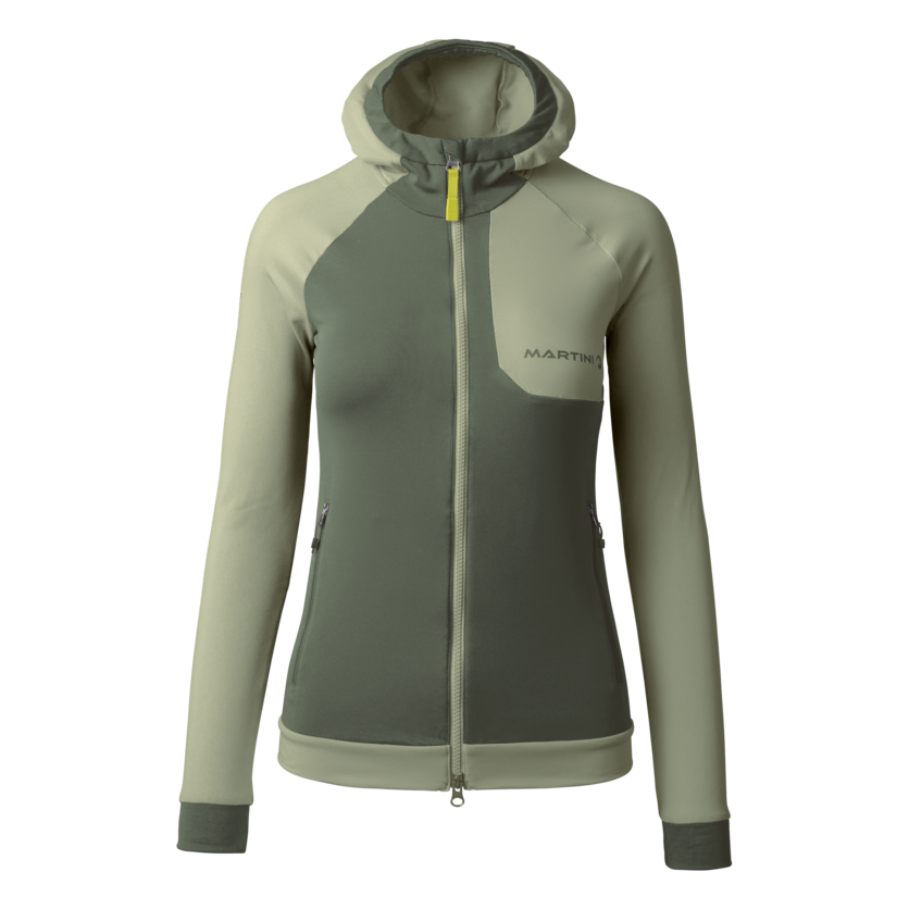 Martini Sportswear - HIGHVENTURE Midlayer Jacket W - Fleecejacke in mosstone-tendril - Vorderansicht - Damen