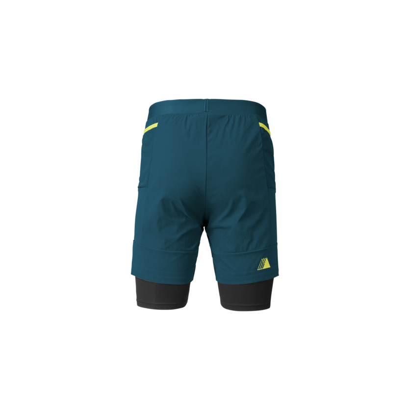 Martini Sportswear - PACEMAKER 2in1 Shorts M - Kurze Hosen in poseidon-greenery - product.alttext.Rückansicht - Herren