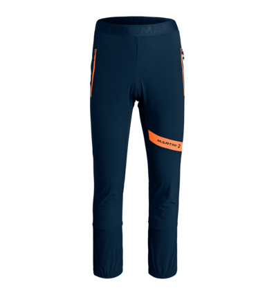 Martini Sportswear - SPEED.UP - Pantaloni in Blu Scuro -Arancio - vista frontale - Unisex