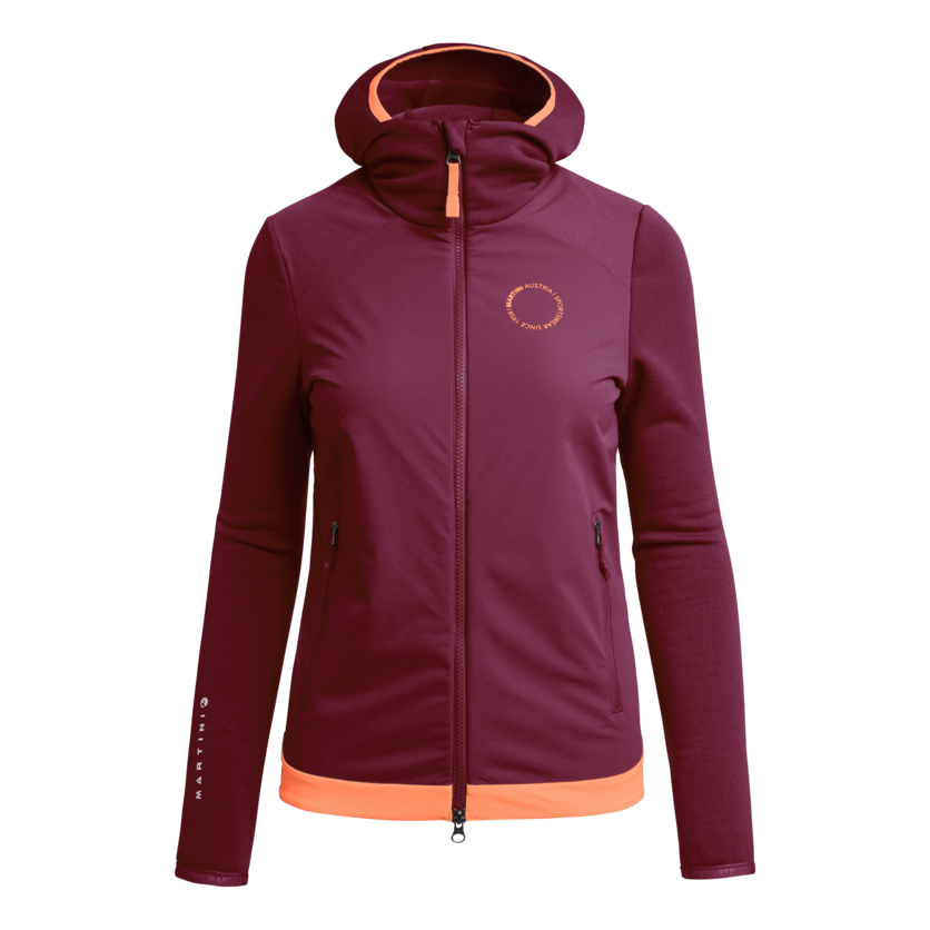 Martini Sportswear - XENON - Hybrid jackets in plume-poppy - front view - Women