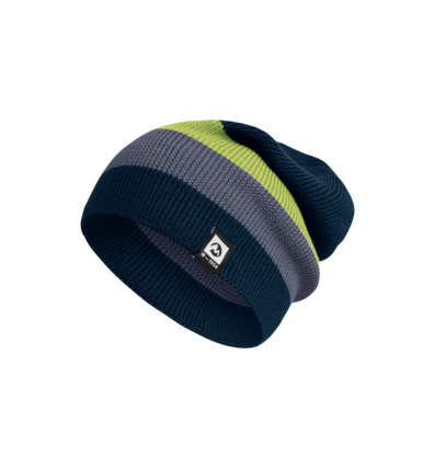 Martini Sportswear - PASSO - Beanies in Dark Blue-Yellow-Green-Grey-Blue - front view - Unisex