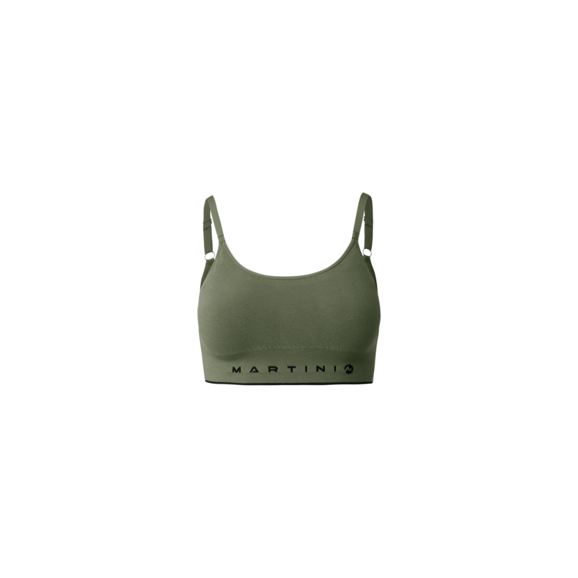 Martini Sportswear - Wanted Top Seamless W - Sport bras in spanish green - front view - Women