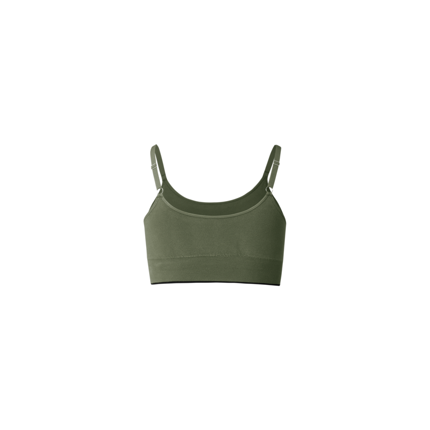 Martini Sportswear - Wanted Top Seamless W - Sport bras in spanish green - rear view - Women