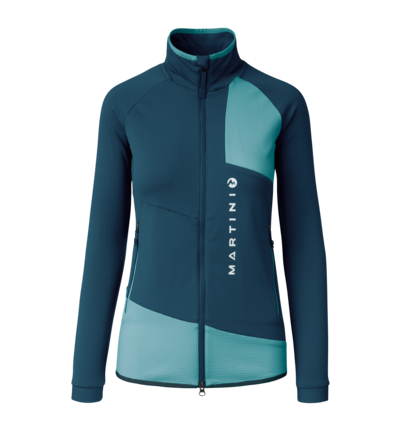 Martini Sportswear - Argon Midlayer Jacket W - Fleece in poseidon-surf - front view - Women