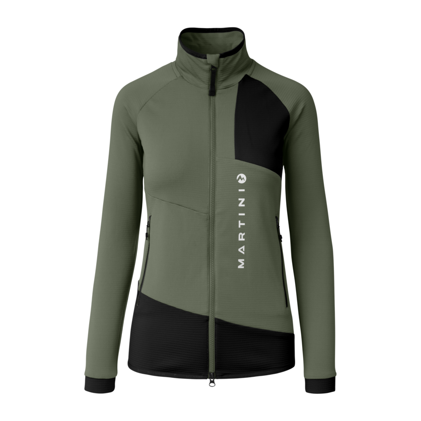 Martini Sportswear - Argon Midlayer Jacket W - Fleecejacke in mosstone-black - product.alttext.Vorderansicht - Damen