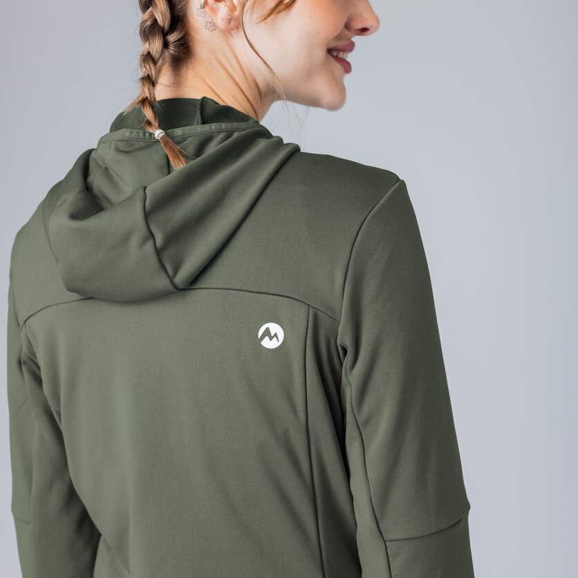 Martini Sportswear - Recharge Midlayer Jacket W - Fleece in mosstone - Detail 1 - Women