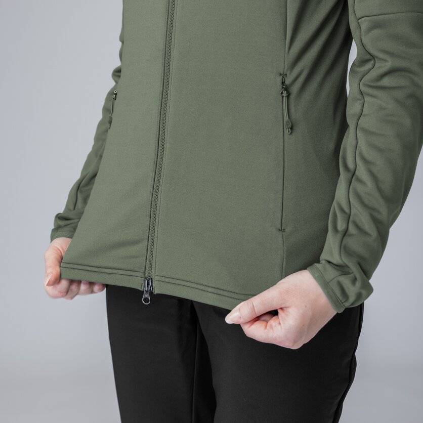 Martini Sportswear - Recharge Midlayer Jacket W - Fleece in mosstone - Detail 5 - Women