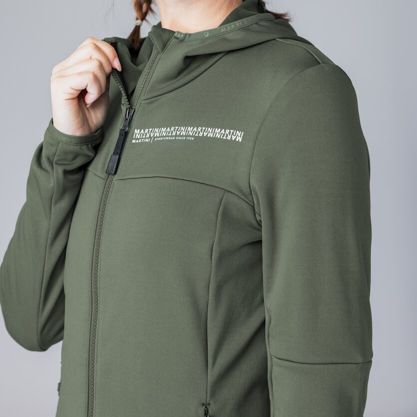 Martini Sportswear - Recharge Midlayer Jacket W - Fleece in mosstone - Detail 6 - Women