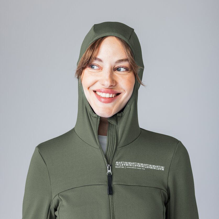 Martini Sportswear - Recharge Midlayer Jacket W - Fleece in mosstone - Detail 8 - Women