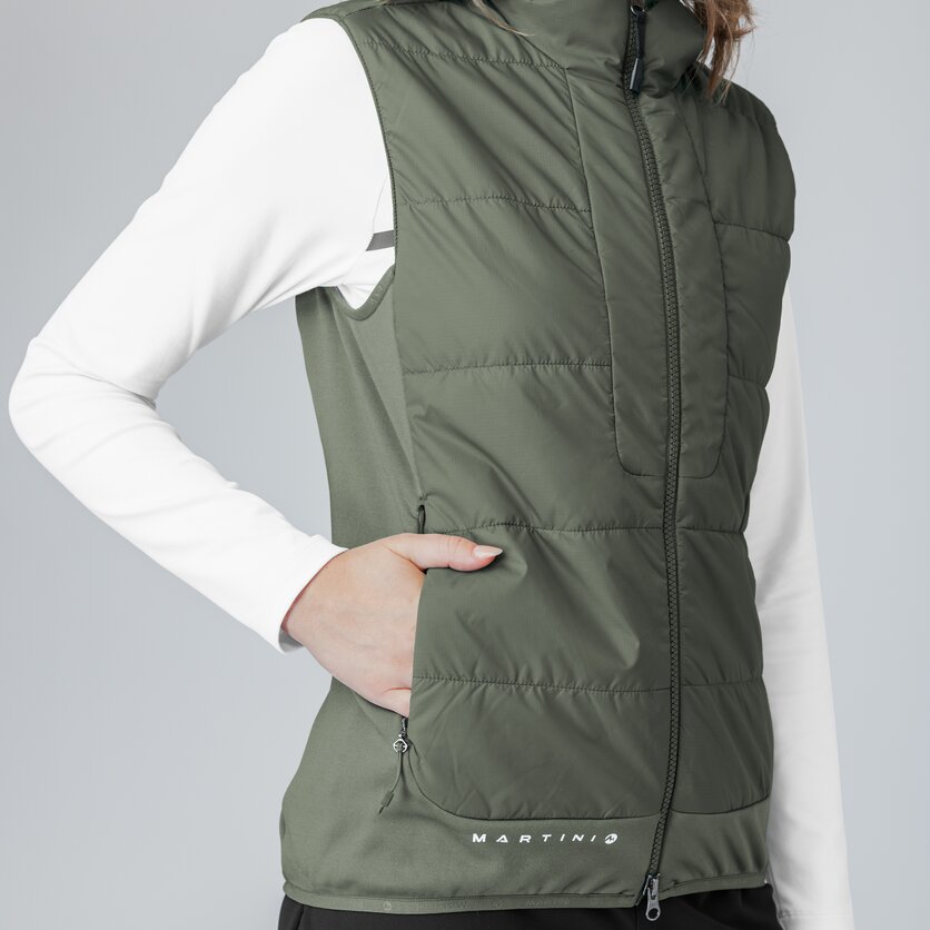 Martini Sportswear - Horizon Hybrid Vest Primaloft® W - Westen in white-black - product.alttext.Detail 2 - Damen