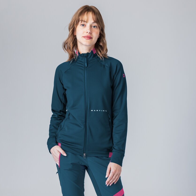 Martini Sportswear - Firstline Midlayer Jacket W - Midlayers in poseidon-rosebud - front view model - Women