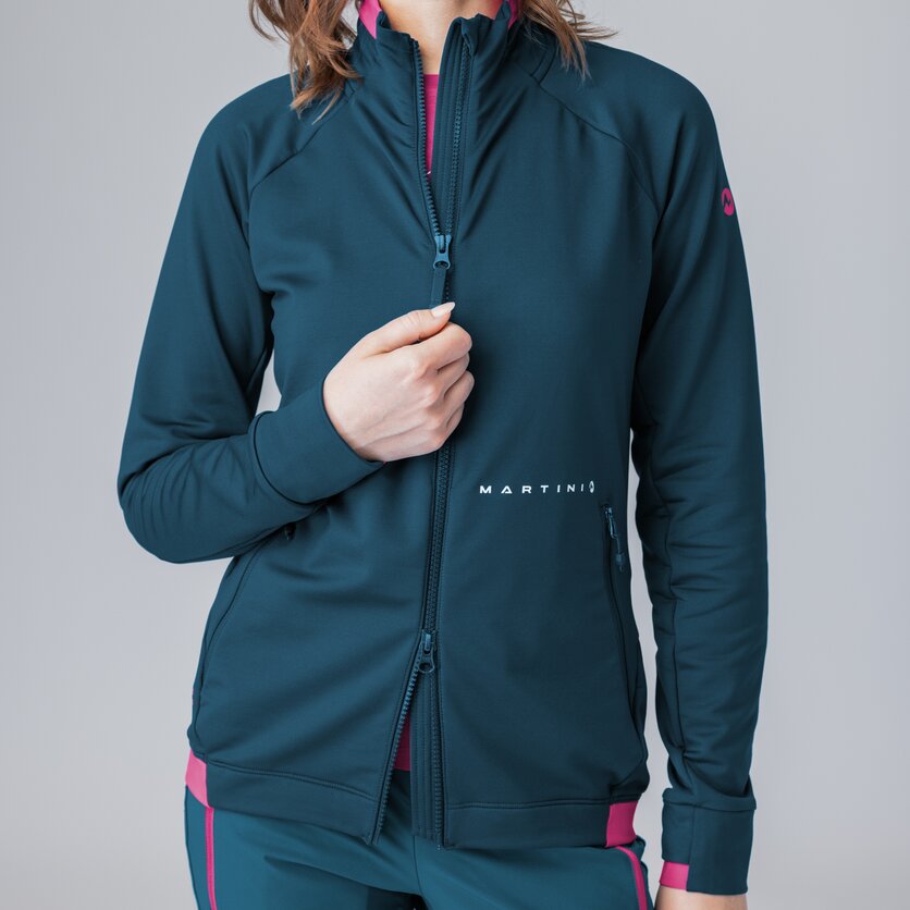 Martini Sportswear - Firstline Midlayer Jacket W - Midlayers in poseidon-rosebud - Detail 2 - Women