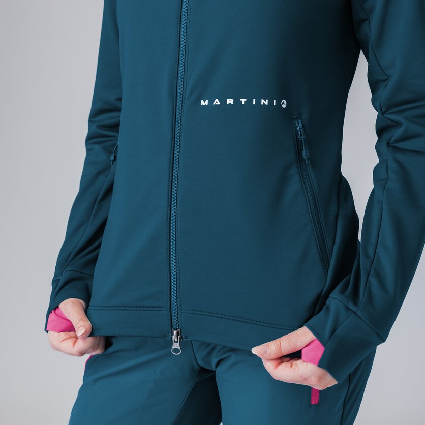 Martini Sportswear - Firstline Midlayer Jacket W - Midlayers in poseidon-rosebud - Detail 4 - Women