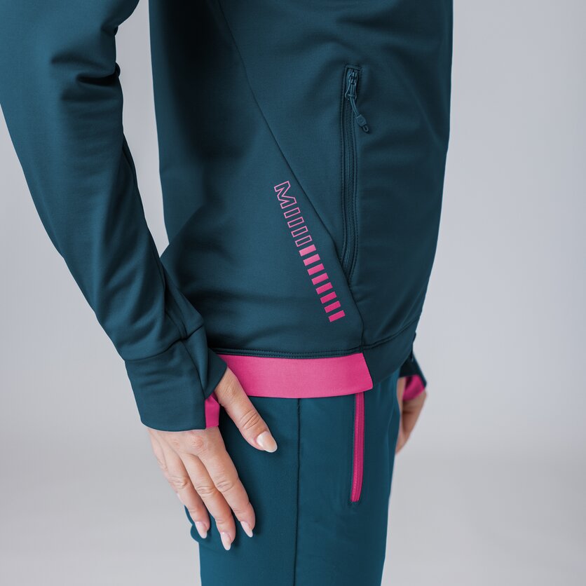 Martini Sportswear - Firstline Midlayer Jacket W - Midlayers in poseidon-rosebud - Detail 5 - Women