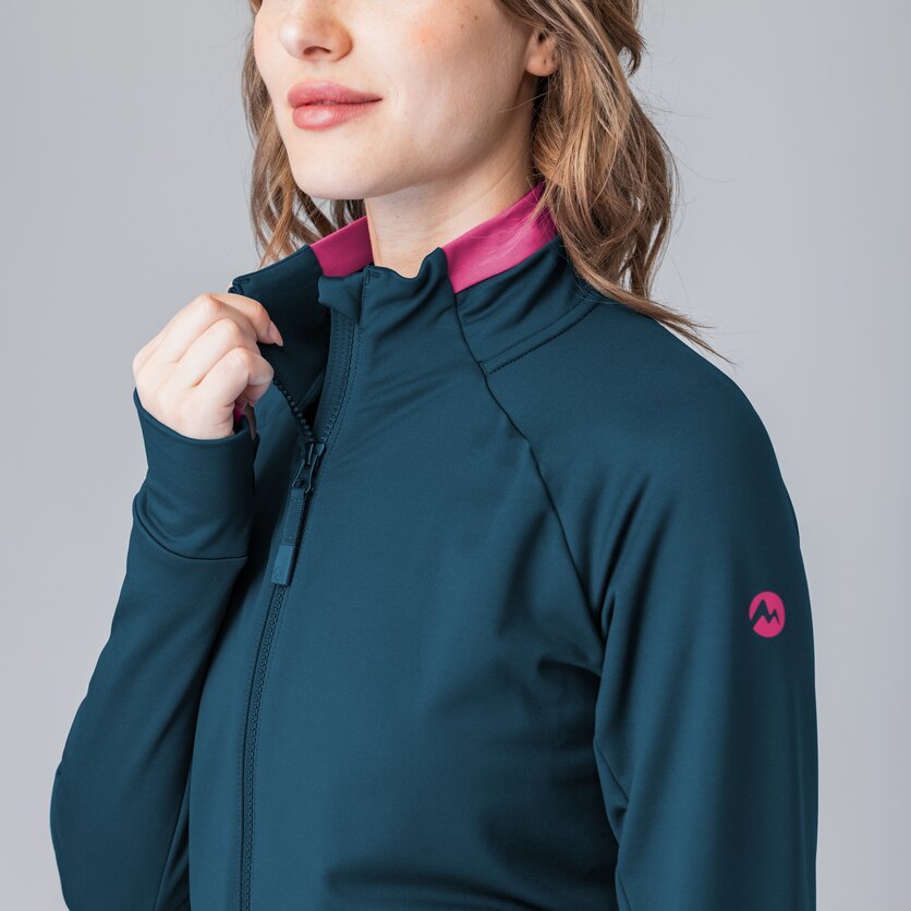 Martini Sportswear - Firstline Midlayer Jacket W - Midlayers in poseidon-rosebud - Detail 6 - Women