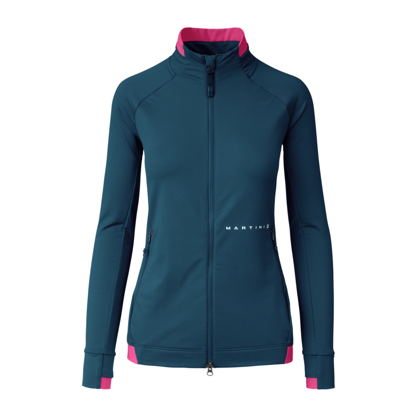 Martini Sportswear - Firstline Midlayer Jacket W - Midlayers in poseidon-rosebud - front view - Women