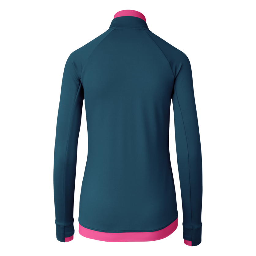 Martini Sportswear - Firstline Midlayer Jacket W - Midlayers in poseidon-rosebud - rear view - Women