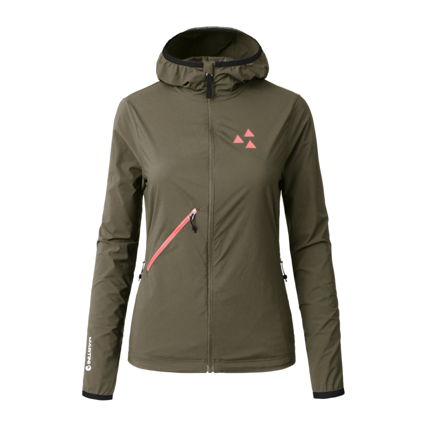 Martini Sportswear - Trektech Hybrid Windbreaker Jacket W - Hybridjacken in moss-punch - Vorderansicht - Damen