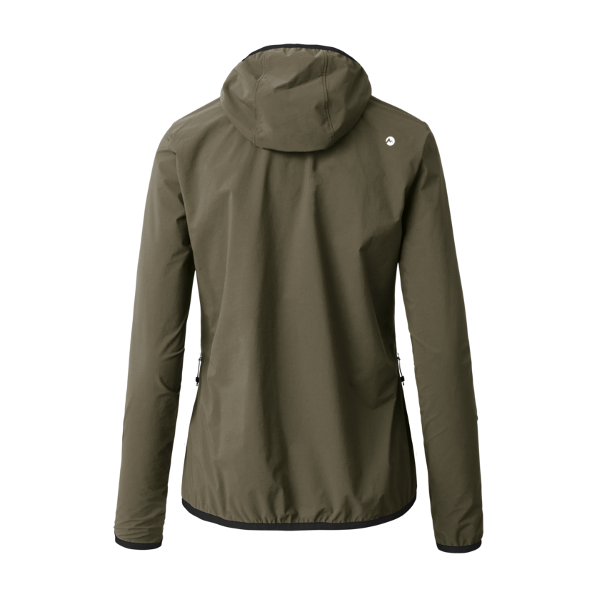 Martini Sportswear - Trektech Hybrid Windbreaker Jacket W - Hybrid jackets in moss-punch - rear view - Women