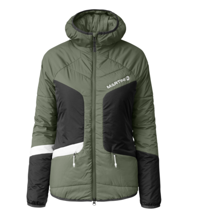 Martini Sportswear - Horizon Padded Jacket G-LOFT® W - Primaloft & Gloft Jackets in mosstone-black - front view - Women