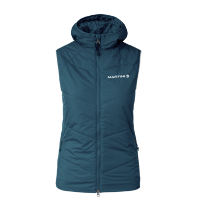 Martini Sportswear - Recharge Padded Vest G-LOFT® W - Outdoor vests in poseidon - front view - Women