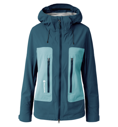 Martini Sportswear - Argon 3L Jacket W - Hardshell jackets in poseidon-surf - front view - Women