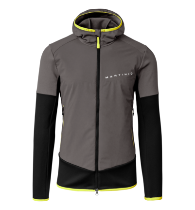 Martini Sportswear - Peakpower Hybrid Windbreaker Jacket M - Hybrid jackets in steel-ginger - front view - Men