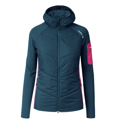 Martini Sportswear - Horizon Hybrid Jacket G-LOFT® W - Hybrid jackets in poseidon-rosebud - front view - Women