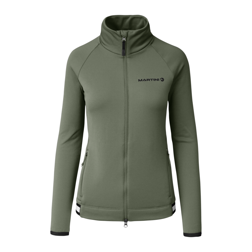 Martini Sportswear - Horizon Midlayer Jacket W - Pile in black/mosstone - product.alttext.Vorderansicht - Donna