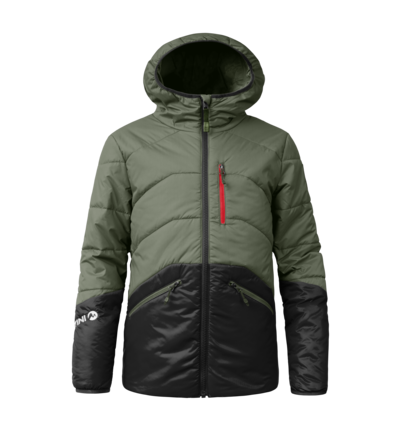 Martini Sportswear - Wildone Padded Jacket G-LOFT® Kids - Giacche Primaloft e Gloft in mosstone-black - vista frontale - Bambini